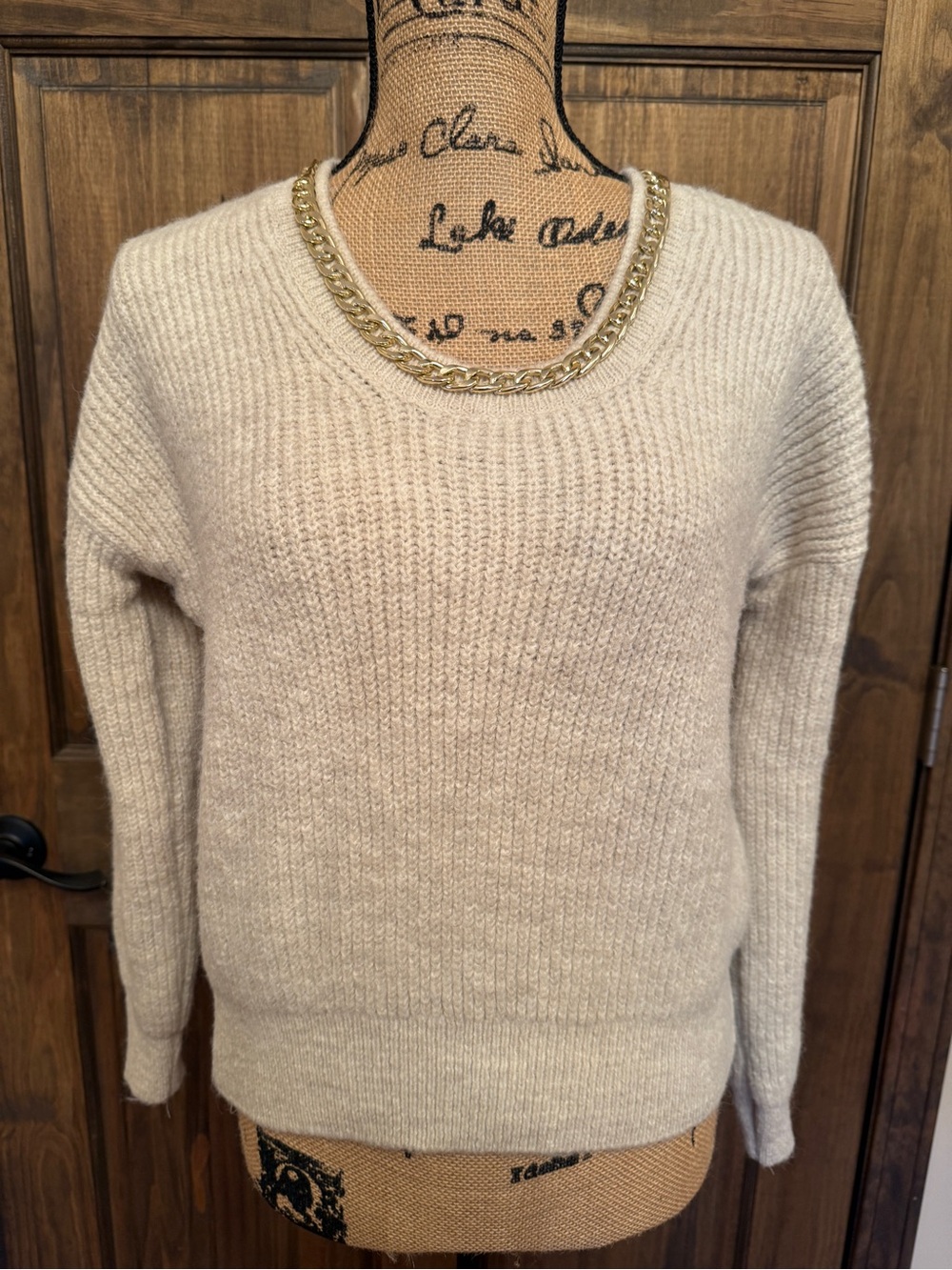 Mango Cream Women's Knit Sweater